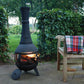 Esschert Design Cast Iron Terrace Screened Chimenea, 18" dia