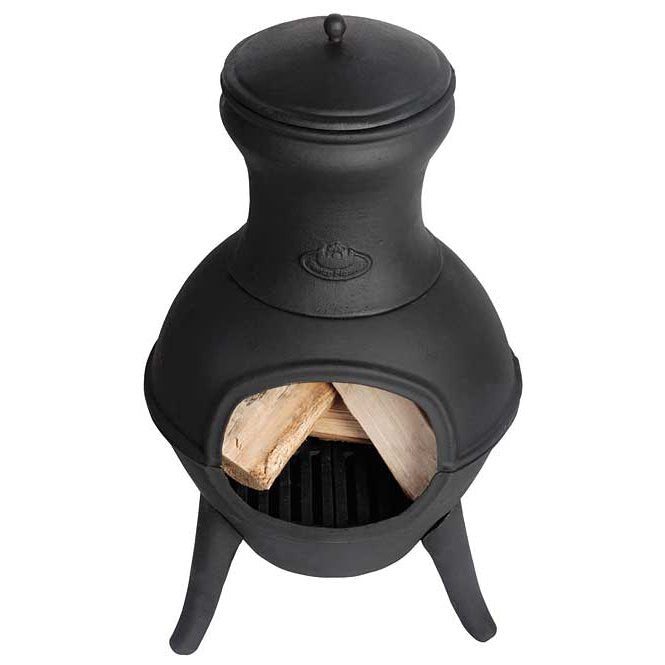 Esschert Design Cast Iron Terrace Chimenea Heater, 16" dia.