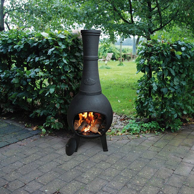 Esschert Design Cast Iron Terrace Chimenea Heater, 14" dia.