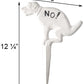Esschert Design Cast Iron Dog Yard Signs, White