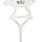 Esschert Design Cast Iron Dog Yard Signs, White