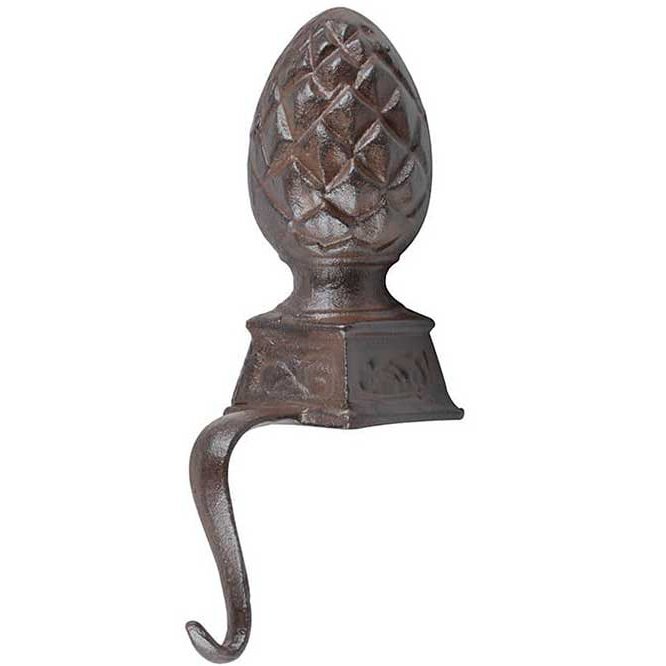 Esschert Design Cast Iron Christmas Stocking Hanger, Brown