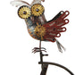 Esschert Staked Metal Mechanical Alert Owl Rocker, 55"H