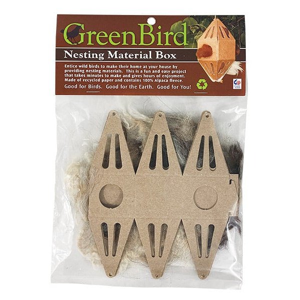 GreenBird Eco Friendly Nesting Material Holder with Fibers