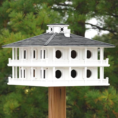 Home Bazaar Purple Martin Clubhouse Bird House, 16 Room