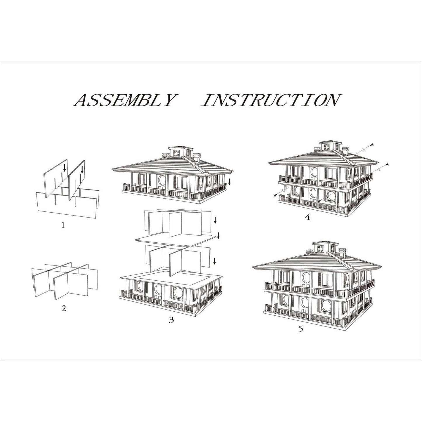 Home Bazaar Purple Martin Clubhouse Bird House, 16 Room