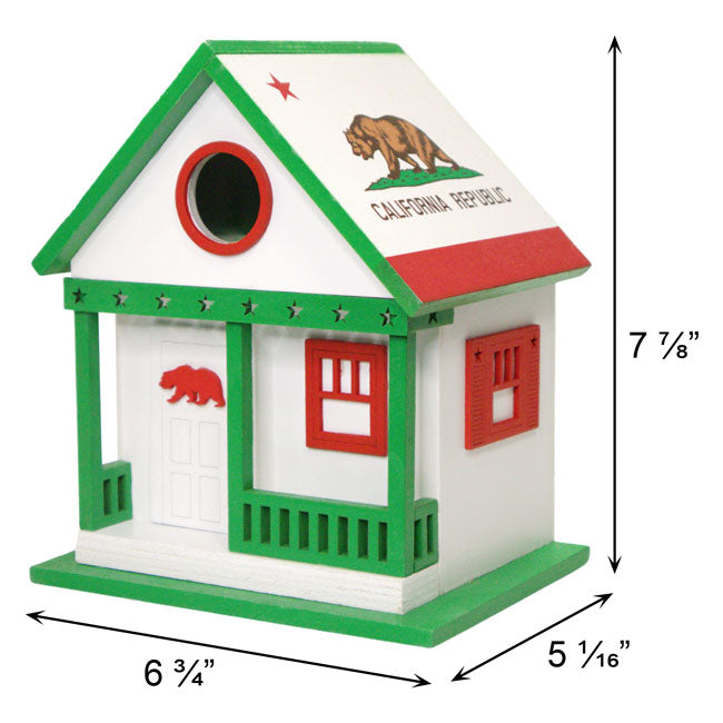 Home Bazaar California State Cottage Bird House