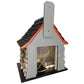 Home Bazaar Charlevoix Stone Christmas Cottage with LEDs