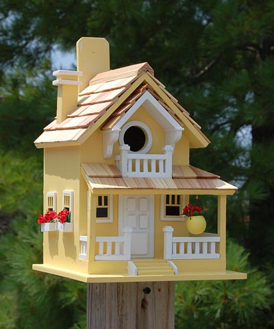 Home Bazaar Backyard Bird Cottage, Yellow