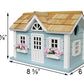 Home Bazaar Nantucket Cottage Bird House, Blue