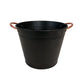 Panacea Modern Farmhouse Washtub Planter, Black, 10" dia.