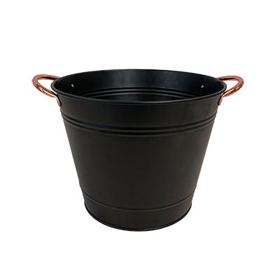 Panacea Modern Farmhouse Washtub Planter, Black, 10" dia.