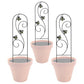 Panacea Bee-Conscious Pot Trellises, Black, 36"H, Pack of 3