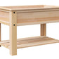 Panacea Mission Cedar Elevated Garden Bed w/Shelf, Tan, 4'L