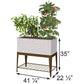 Panacea Vintage Planter and Stand, Aged Galvanized, 41"L