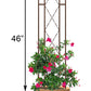 Panacea Rustic Farmhouse Twisted Wire Pot Trellis, Rust, 46"