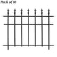 Panacea Classic Finial Fence Sections, Black, Pack of 10