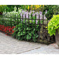Panacea Classic Finial Fence Sections, Black, Pack of 10