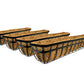 Panacea Flat Iron Series Planter Boxes, Black, 48"L, 4 Pack