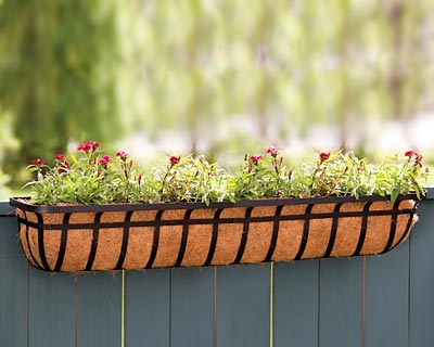 Panacea Flat Iron Series Planter Boxes, Black, 48"L, 4 Pack