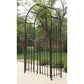 Panacea Arch Topped Garden Arbor with Gate, Brushed Bronze