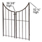 Panacea Arch Topped Garden Arbor with Gate, Brushed Bronze
