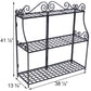 Panacea Forged Three-Tier Plant Stand, Black, 41.5"H