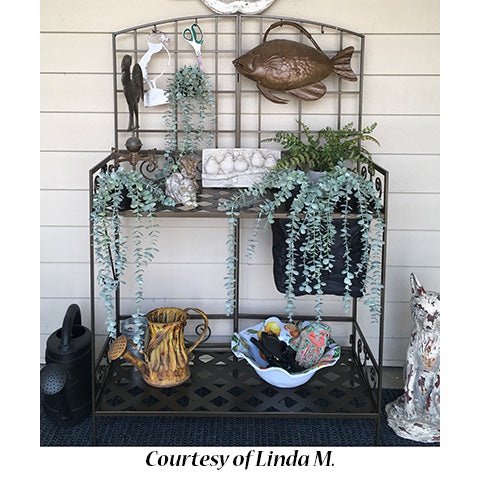 Panacea Potting Bench with Soil Reservoir, Bronze