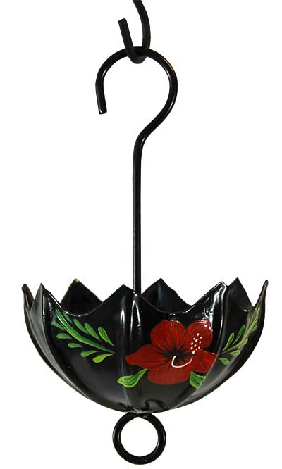 Parasol Botanica Ant Moats, Black, Red Hibiscus, Pack of 2