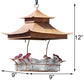 Parasol Basketweave Shelter Hummingbird Feeder, Clear, 18 oz
