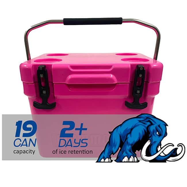 Mammoth Cruiser Cooler, Pink, 17 Quarts, by Prime Retreat