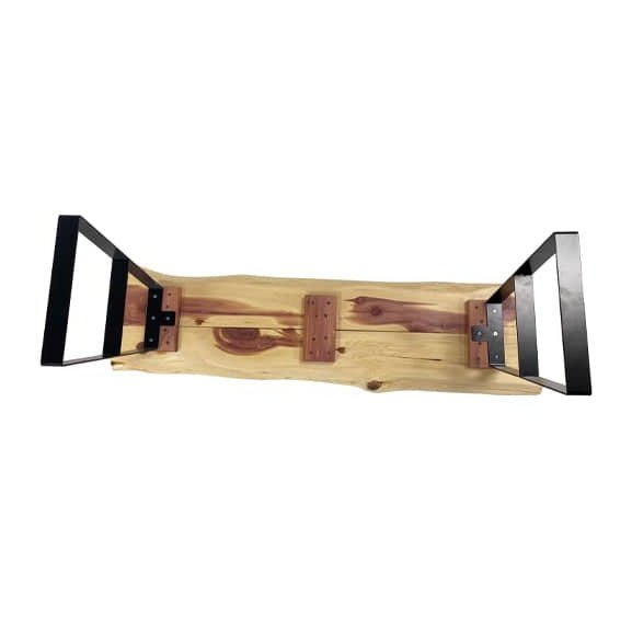 Cedar Live Edge Bench and Legs, 46"L, by Prime Retreat