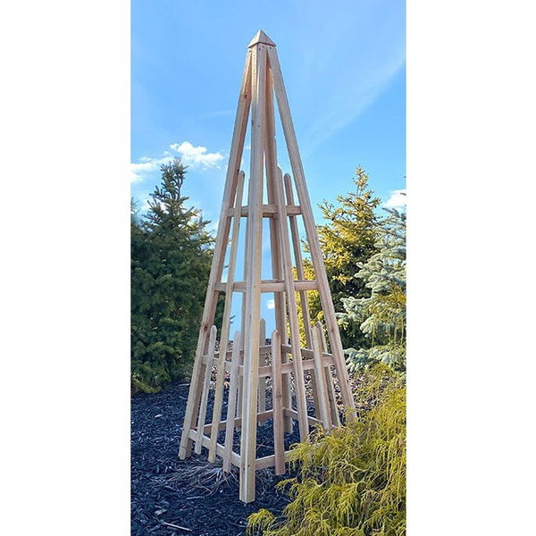 Premium Cedar Pyramid Trellis by Prime Retreat, 72