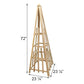 Premium Cedar Pyramid Trellis by Prime Retreat, 72"H
