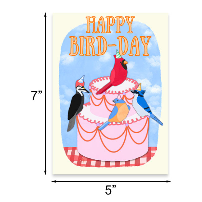 "Happy Bird-Day" Greeting Card by Prime Retreat