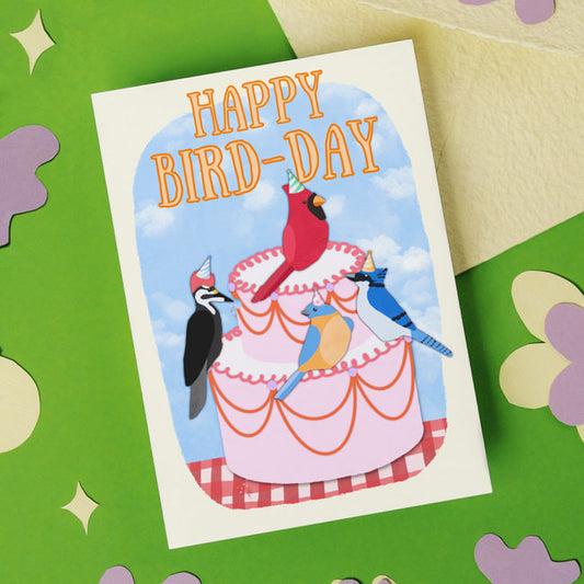 "Happy Bird-Day" Greeting Card by Prime Retreat