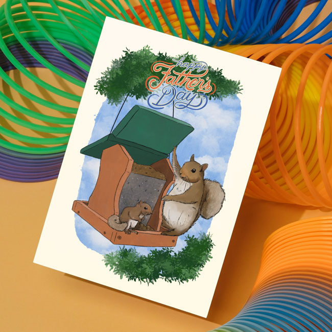 "Mischievous Father" Greeting Card by Prime Retreat