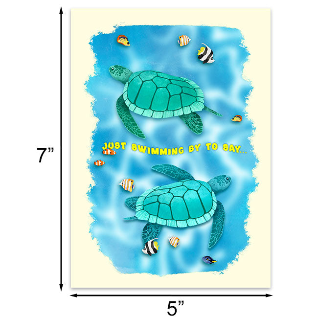 "Turtle" Summer Greeting Card by Prime Retreat