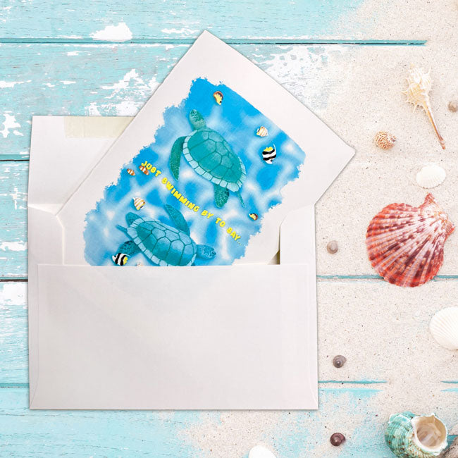 "Turtle" Summer Greeting Card by Prime Retreat