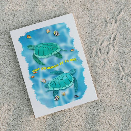 "Turtle" Summer Greeting Card by Prime Retreat