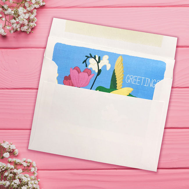 "Hummingbird" Summer Greeting Card by Prime Retreat