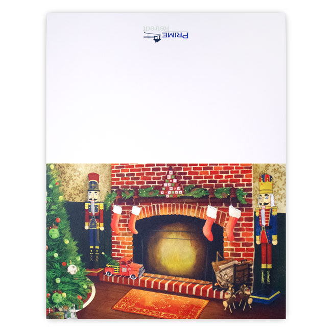 Christmas Fireplace Greeting Card by Prime Retreat