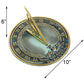 Rome Brass Grow Old With Me Sundial, Verdigris, 10" dia.
