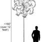 WindSculpt GIANT Kinetic Wind Spinner, Silver, Over 12' Tall