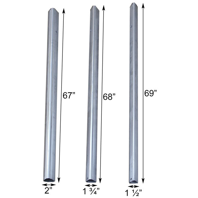 S&K Telescoping Aluminum Tri-Pole with Ground Socket, 15'